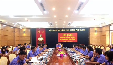 Viện KSND thành phố Hà Nội tổ chức Hội nghị giao ban trực tuyến hai cấp...